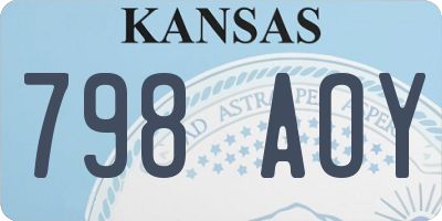 KS license plate 798AOY