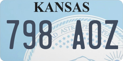 KS license plate 798AOZ