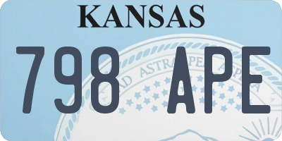 KS license plate 798APE