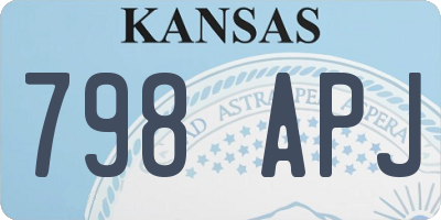 KS license plate 798APJ