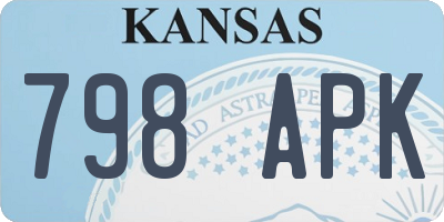 KS license plate 798APK
