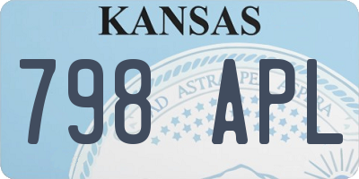 KS license plate 798APL