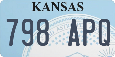 KS license plate 798APQ