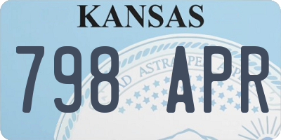 KS license plate 798APR