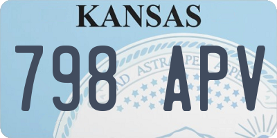 KS license plate 798APV