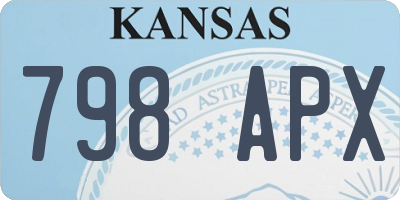 KS license plate 798APX