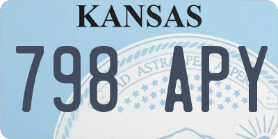 KS license plate 798APY