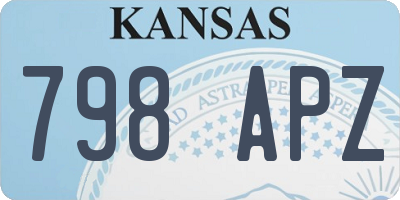 KS license plate 798APZ