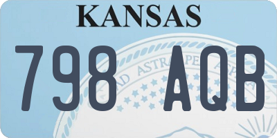KS license plate 798AQB