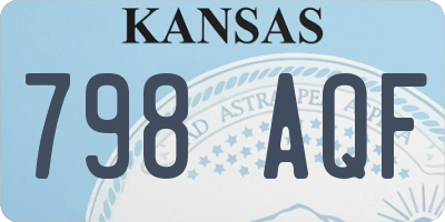KS license plate 798AQF