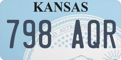 KS license plate 798AQR