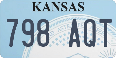 KS license plate 798AQT