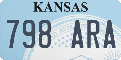 KS license plate 798ARA