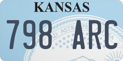 KS license plate 798ARC