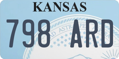 KS license plate 798ARD