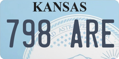 KS license plate 798ARE