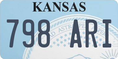 KS license plate 798ARI