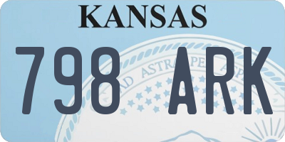 KS license plate 798ARK