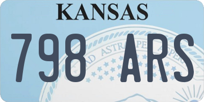 KS license plate 798ARS