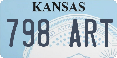 KS license plate 798ART