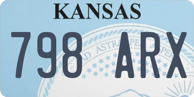 KS license plate 798ARX