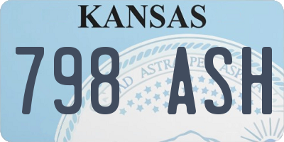 KS license plate 798ASH