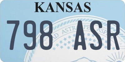 KS license plate 798ASR