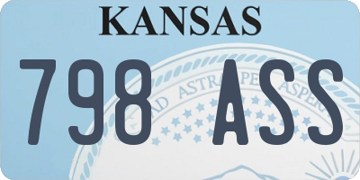 KS license plate 798ASS