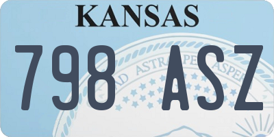 KS license plate 798ASZ