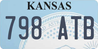 KS license plate 798ATB