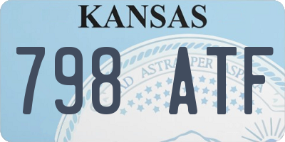 KS license plate 798ATF