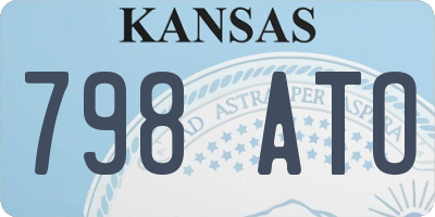 KS license plate 798ATO