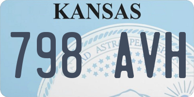 KS license plate 798AVH