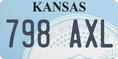 KS license plate 798AXL
