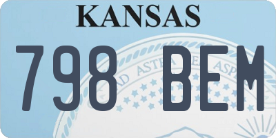 KS license plate 798BEM