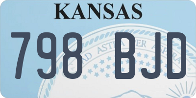 KS license plate 798BJD