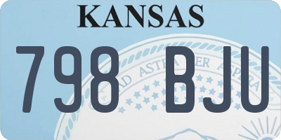 KS license plate 798BJU
