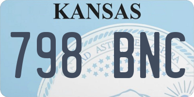 KS license plate 798BNC