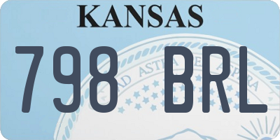 KS license plate 798BRL
