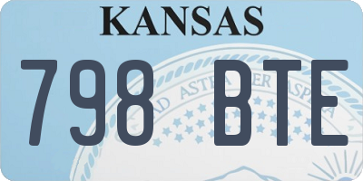 KS license plate 798BTE
