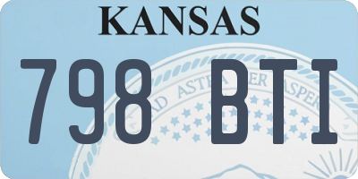 KS license plate 798BTI