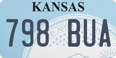 KS license plate 798BUA