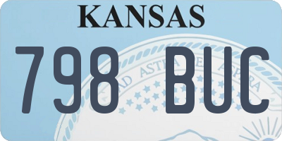 KS license plate 798BUC