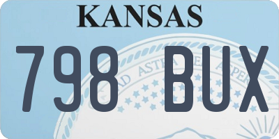 KS license plate 798BUX