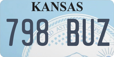 KS license plate 798BUZ