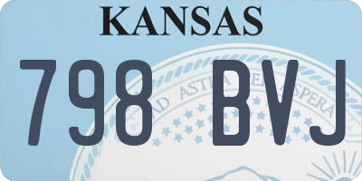 KS license plate 798BVJ