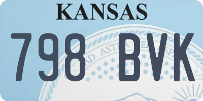 KS license plate 798BVK