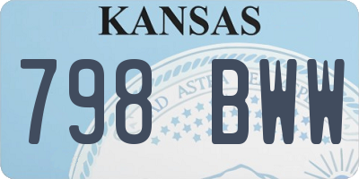 KS license plate 798BWW