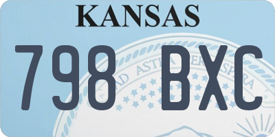 KS license plate 798BXC