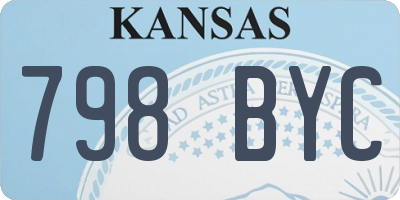 KS license plate 798BYC